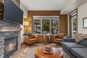 Télévision, cheminée