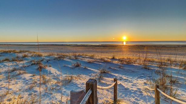 Vlak bij het strand