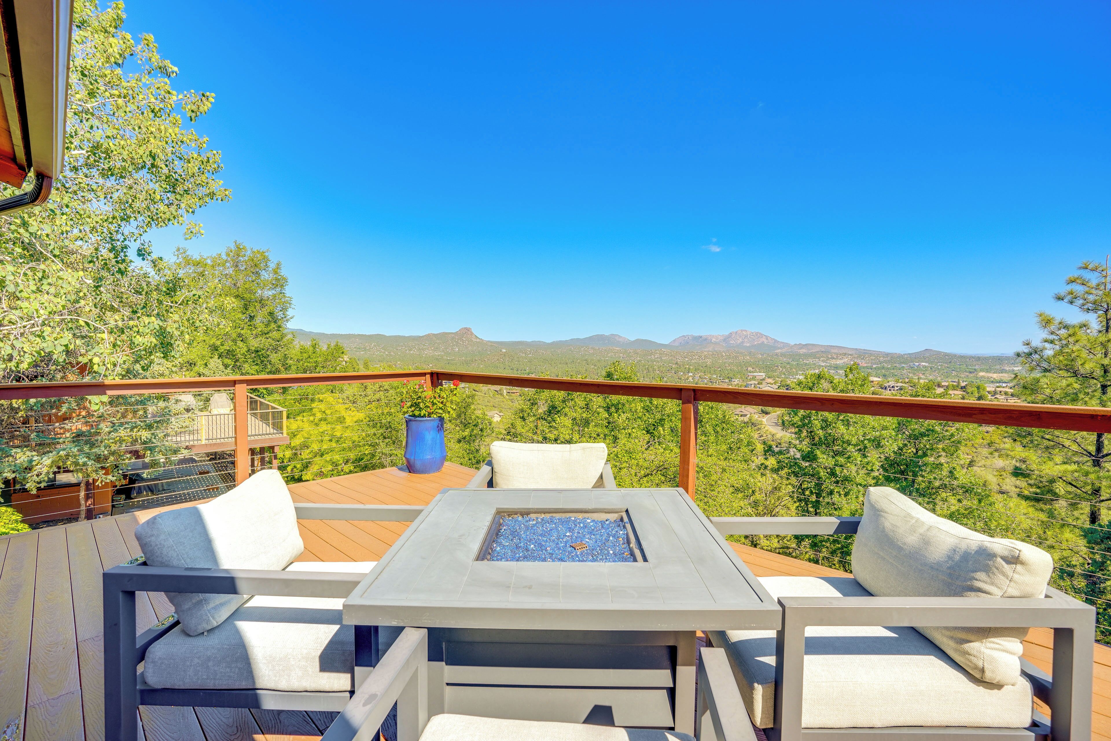 Picturesque Prescott Home w/ Mtn Views & Hot Tub