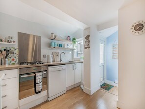 Dishwasher, high chair, cookware/dishes/utensils