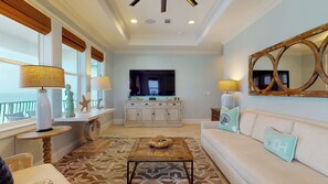 Smart TV, fireplace, DVD player, books - La Mer - Spectacular Beachfront Luxury Home with Pool and Beach Service! (Destin)