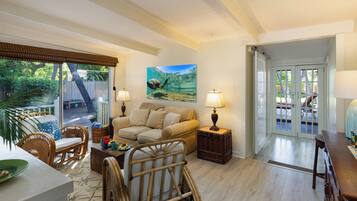 TV, DVD player, books