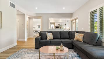 Smart TV, fireplace, computer monitors