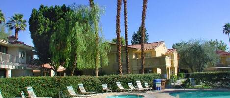 Piscine extérieure, piscine chauffée