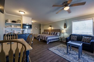 Individually decorated, individually furnished, iron/ironing board