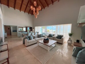 Smart TV, music library, stereo, computer monitors