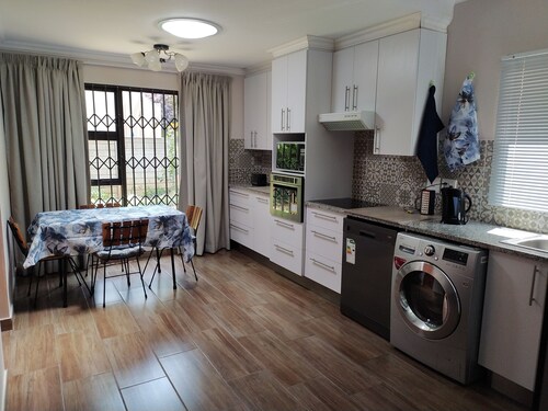 BLESSING furnished apartment, fully equipped kitchen, bathroom, lounge, bedroom.