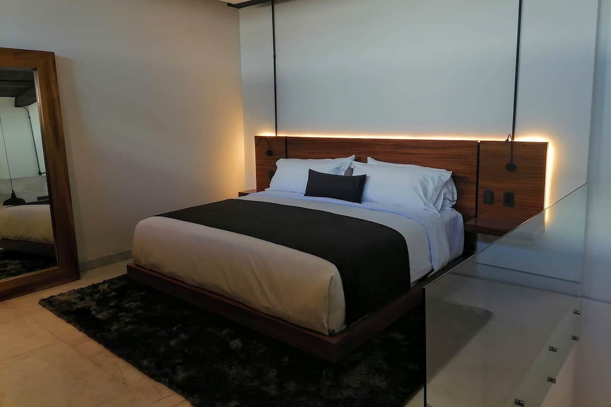 1 habitación, caja de seguridad en la habitación y cortinas blackout
