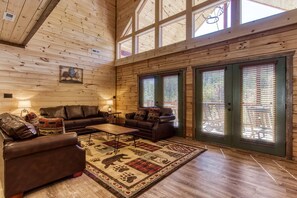 电视、壁炉、DVD 播放器