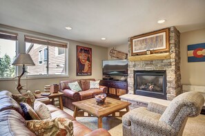 Télévision, cheminée, médiathèque, vidéothèque