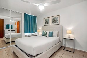 2 bedrooms, iron/ironing board, travel crib, WiFi