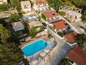 Exterior - Studio Apartment "King 5" with Sea View, Shared Pool & Wi-Fi (Leykada)
