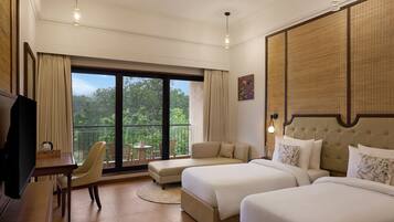 Premium Room, 2 Twin Beds, Balcony | Egyptian cotton sheets, premium bedding, in-room safe, desk