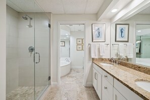 Hair dryer, towels