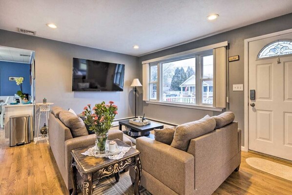 Una Smart TV, libros