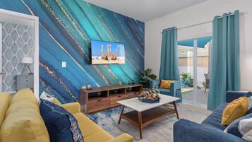 Smart TV, biblioteca musical, videoteca, escritórios