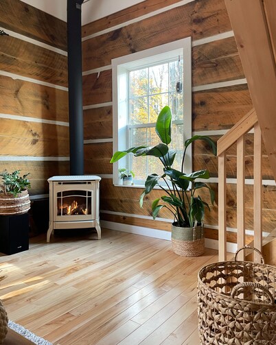 Log cabin on the hill
