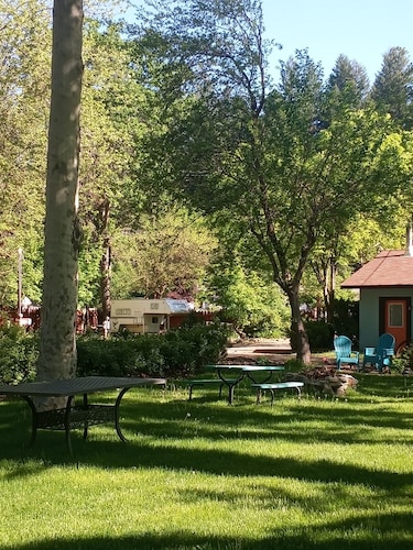 We have Cabins w/kitchenettes & RV spaces with full hookups!