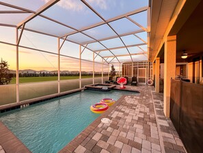Outdoor pool, a heated pool