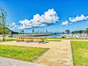 Enjoy serene waterfront views and peaceful surroundings at this picturesque marina.