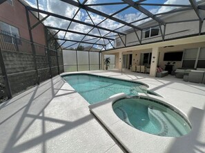 Outdoor pool, a heated pool