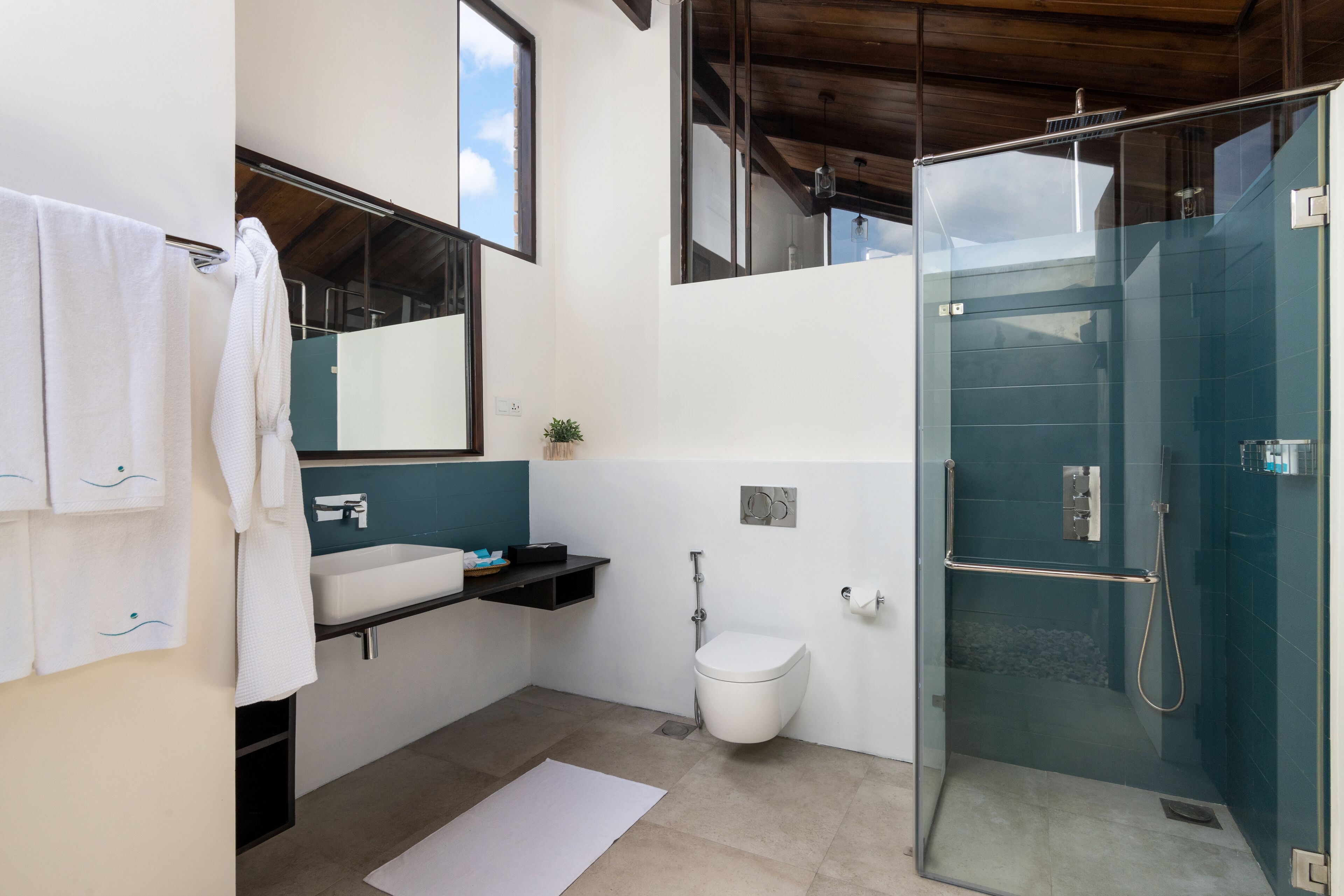 Ducha y bañera combinadas, bañera de hidromasaje, secador de pelo y bidé