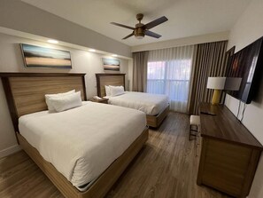 2 bedrooms, in-room safe, iron/ironing board, WiFi