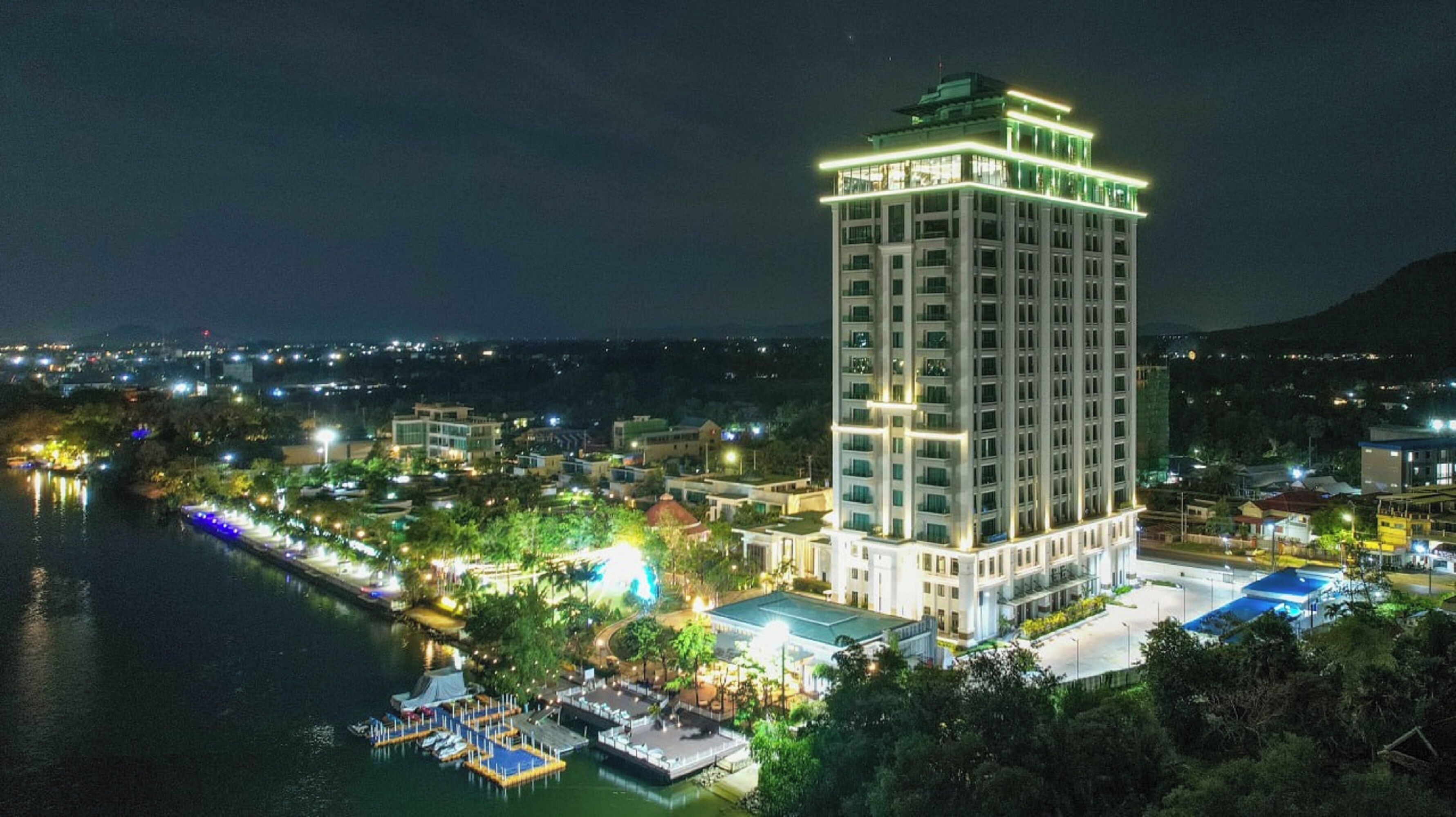 Front of property – evening/night