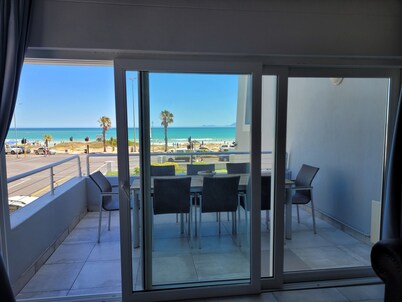 Beachfront property with swimming pool