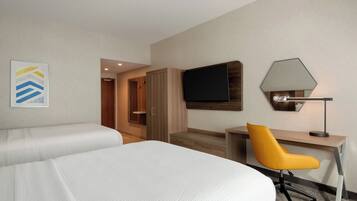 Desk, blackout drapes, iron/ironing board, free WiFi