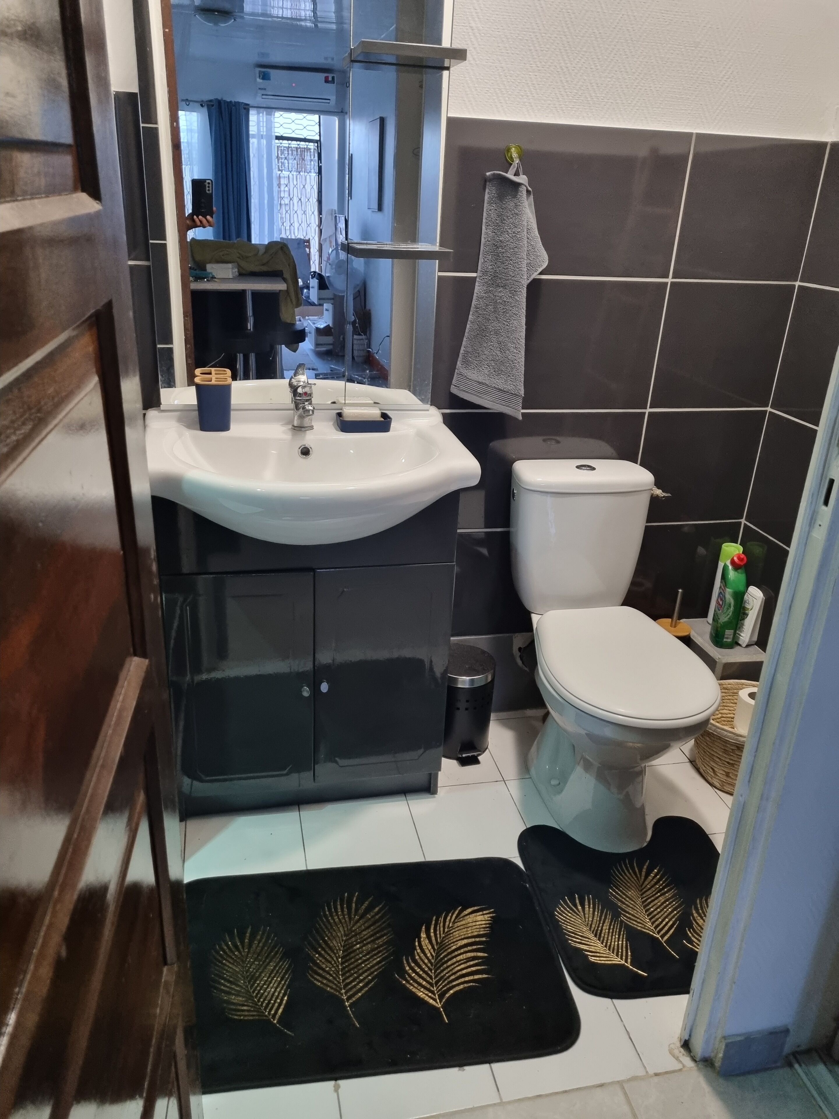 Dusche, Handtücher, Seife, Toilettenpapier