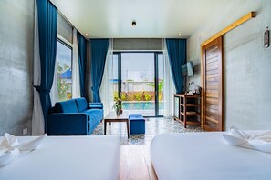 Family Villa | Minibar, in-room safe, desk, laptop workspace - KAMPOT SWEET BOUTIQUE (Kampot)