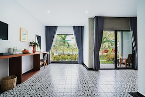 Luxury Double Room | Living area | Smart TV