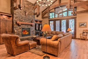 TV, fireplace, offices