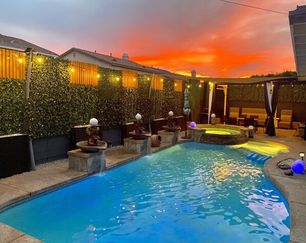 Outdoor pool, a heated pool