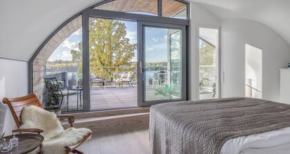 A private estate of four houses on a car-free island