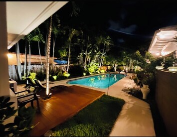 Outside pool and deck area