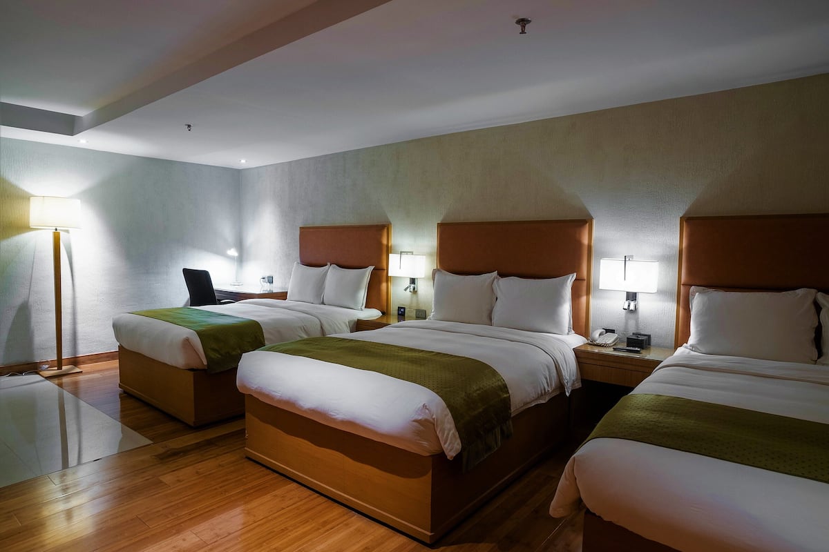 In-room safe, desk, laptop workspace, blackout curtains