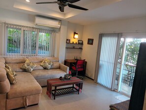 Comfort House | Living area | 55-inch flat-screen TV with digital channels, TV - Peaceful 1 BR home in private residence (Koh Samui)