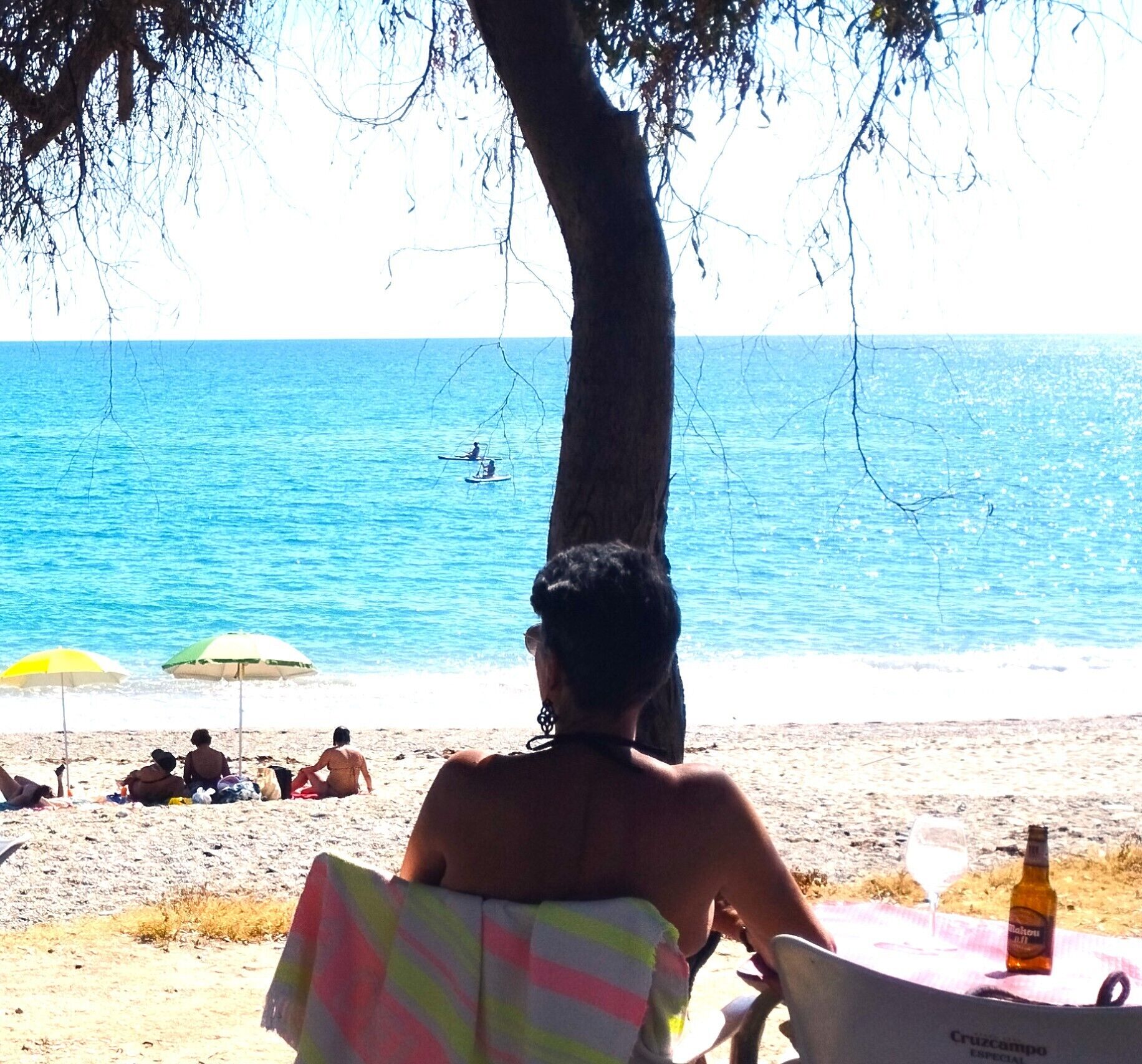 Servicio de transporte a la playa, tumbonas y toallas de playa
