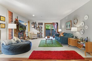 Smart TV, DVD player, books, video library