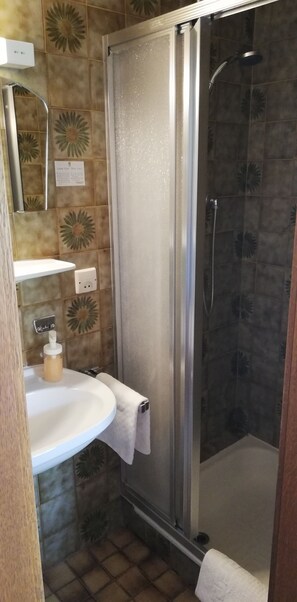 Basic Double Room | Bathroom | Shower, hair dryer, towels, soap