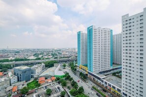 숙박 시설에서 보는 시내 전망