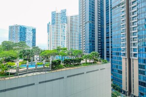 Vue sur la ville depuis l’hébergement