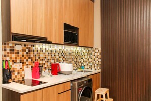 Appartement, 2 chambres | Cuisine privée | Réfrigérateur, plaque de cuisson