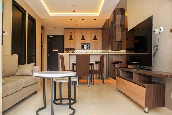 Apartemen, 2 kamar tidur | Area keluarga | TV