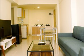 Apartment, 2 Bedrooms | Living area | TV - Comfort And Well Design 2Br With Working Room At Meikarta Apartment (Cikarang)