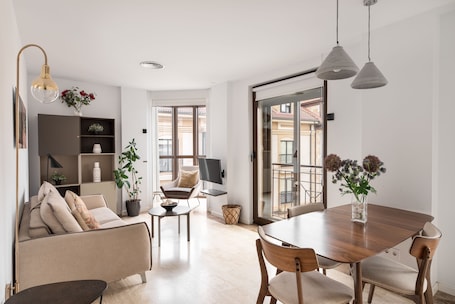 Apartment, 2 Bedrooms | Living area | 42-inch TV with digital channels