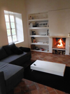 Huvila, 4 makuuhuonetta, esteetön, tupakointi sallittu | Oleskelualue | Kirjoja