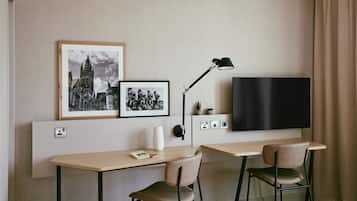 1 dormitorio, caja fuerte, cortinas opacas y sistema de insonorización